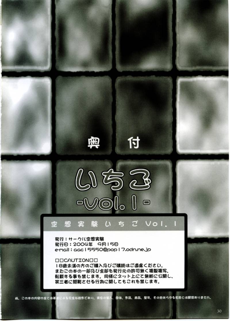 (C66) [Circle Kuusou Zikken (Munehito)] Kuusou Zikken Ichigo Vol.1 (Ichigo 100%) [English] [サークル空想実験 (宗人)] 空想実験いちご Vol.1 (	いちご100%)